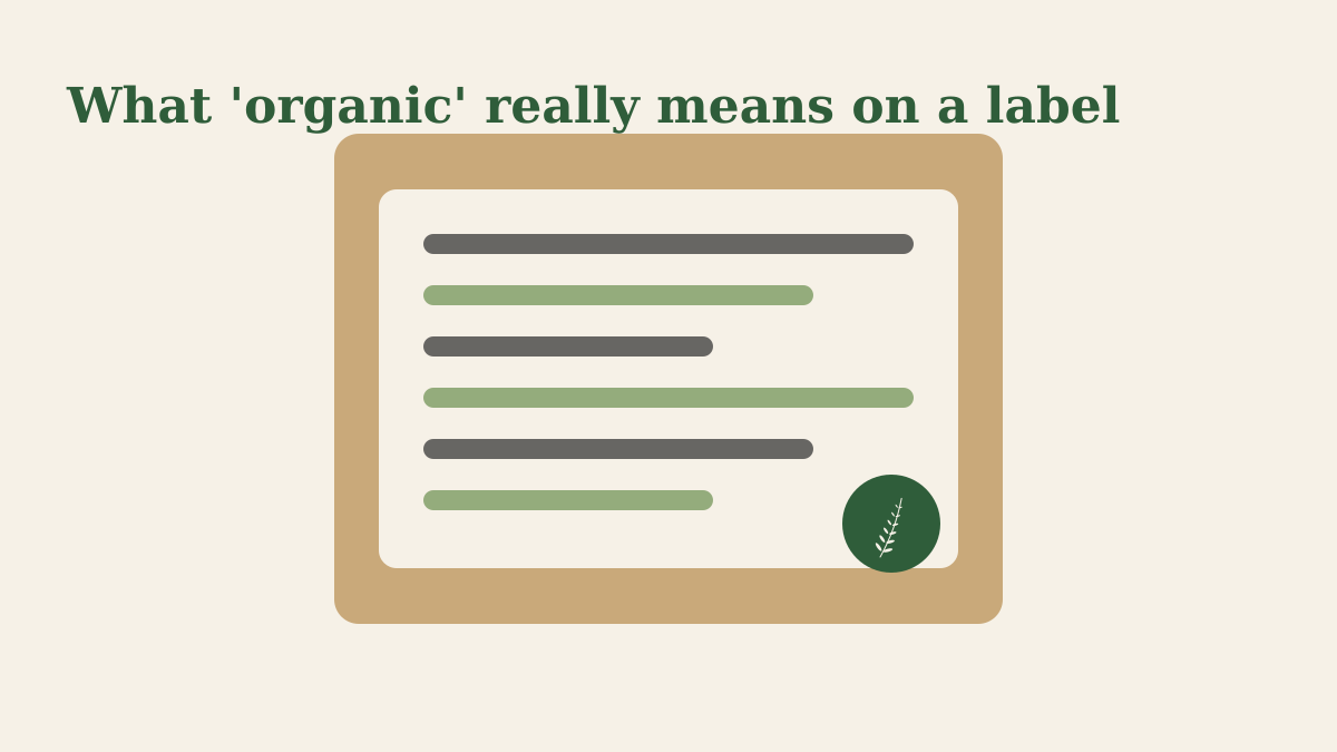 What "organic" really means on a dog food label